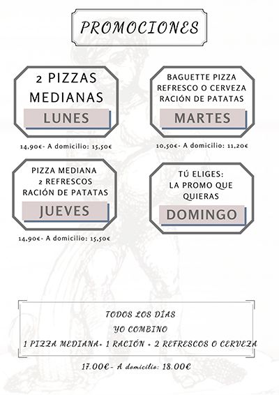 Carta Restaurante La Fuente